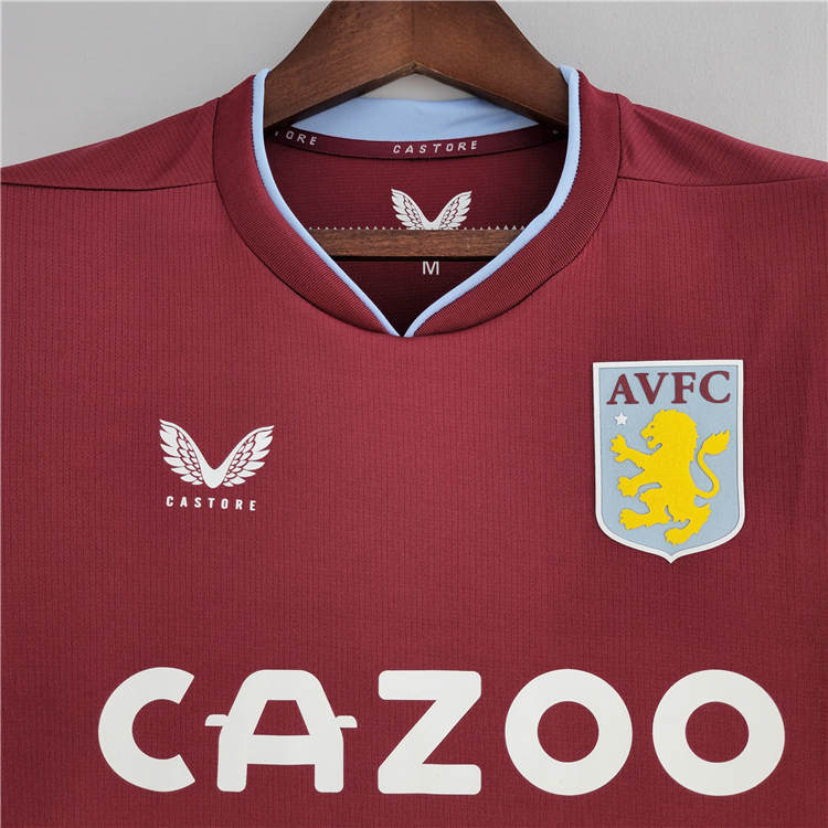 Aston Villa 22/23 Home Soccer Jersey Red Football Shirt - Click Image to Close